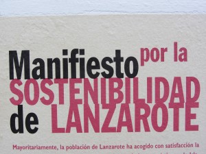 Sustainability Manifesto for Lanzarote outside home of island acclaimed artist Cesar Manrique
