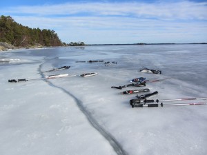 downing skates & poles for a break
