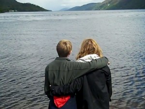 Catherine and Louis overlooking Loch Ness at the end of the trip