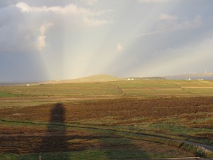 Amazing sunset at Loop Head lighthouse, looking back inland up the South side of the peninsula Photo: Catherine Mack