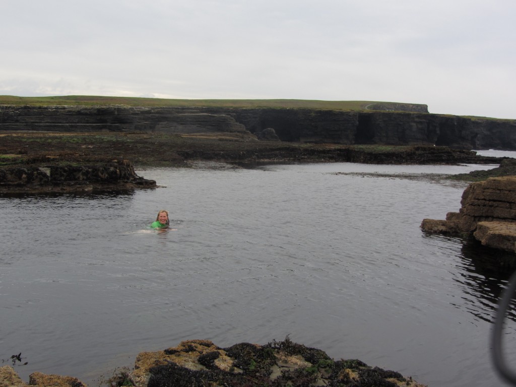 swimming at the Pollack Holes, Kilkee Photo: Catherine Mack