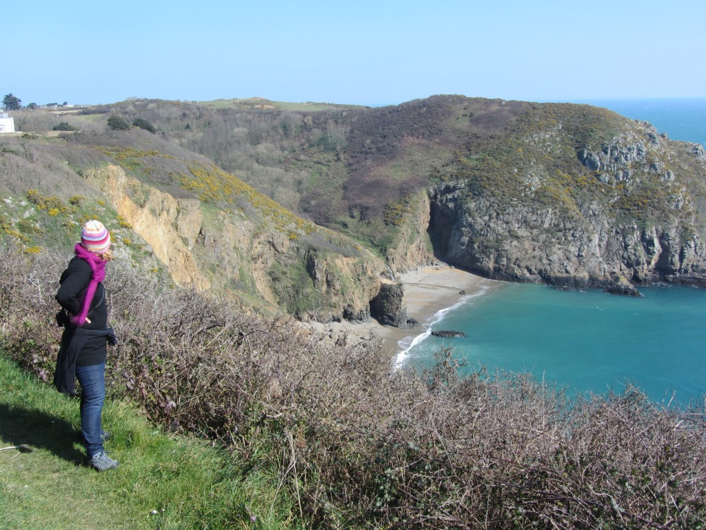 Sark - Catherine overlooking Dixcart Bay