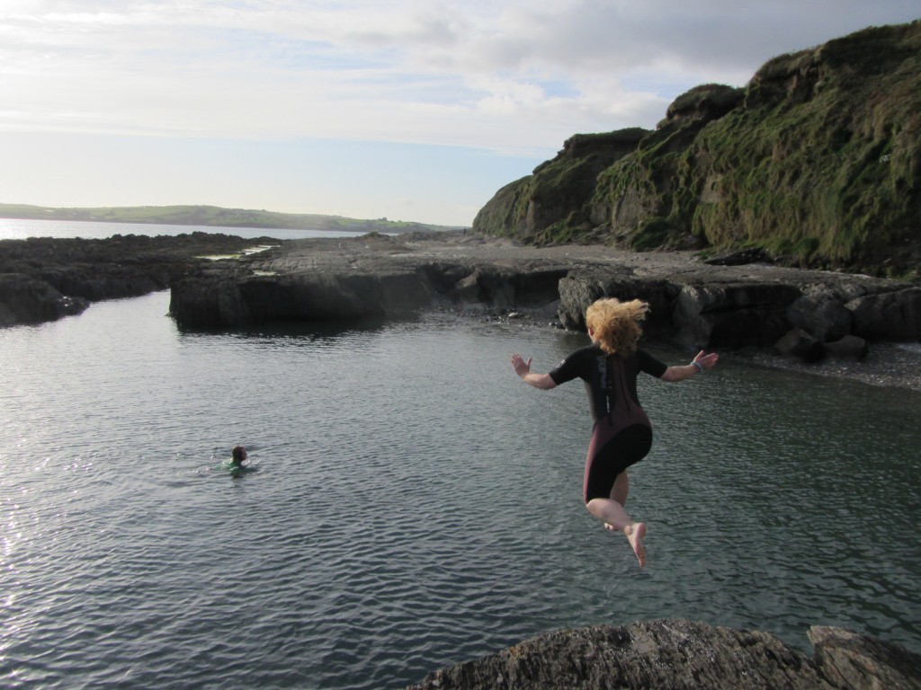 Catherine umping into West Cork Photo: Catherine Mack