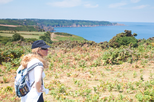 Catherine looks the green way across Jersey