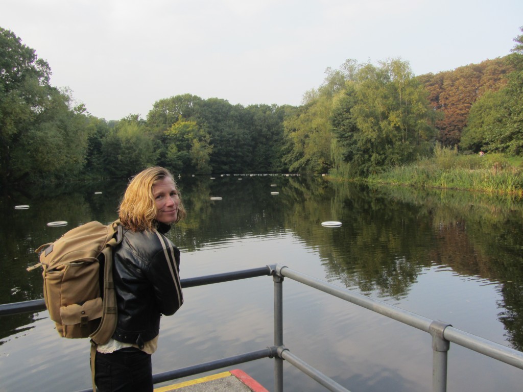 Catherine at Hampstead Ladies pond.