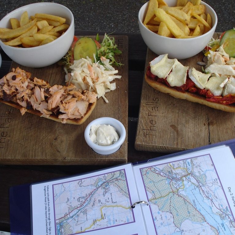 Lunch at the Falls of Dochart Inn, Scotland, one of the best places to eat in the Highlands