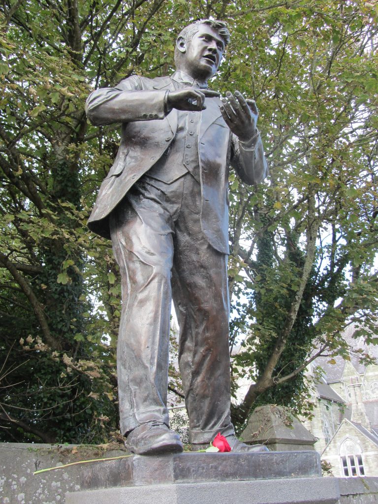 Statue of Michael Collins - learn about his history in Irish politics while on a walking holiday in Ireland