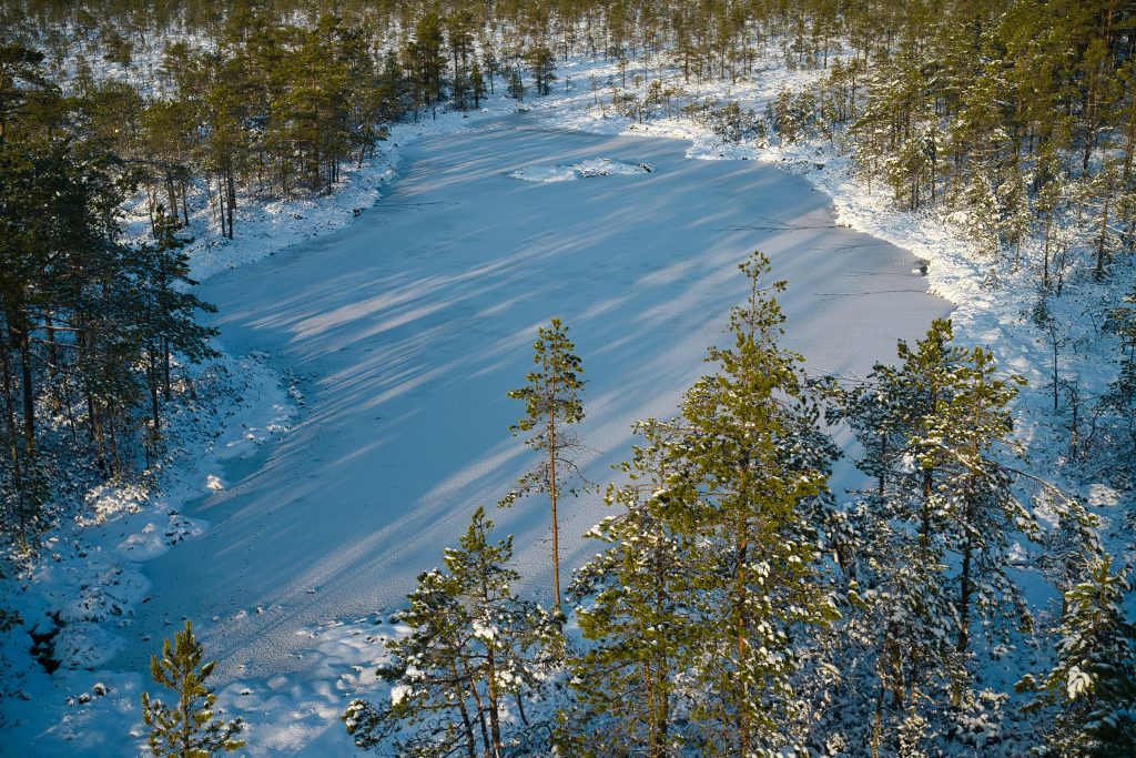 Frozen lake Estonia